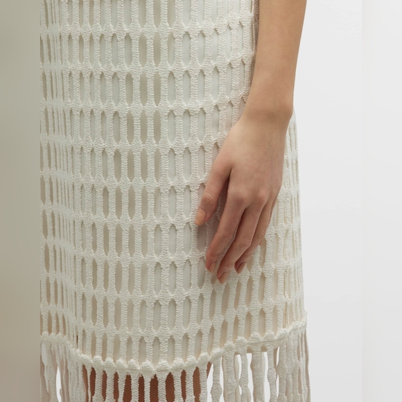 6. NWT JONATHAN SIMKHAI JANETTE COTTON MESH MIDI DRESS - Picture 6 of 12